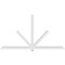 Ekena Millwork Kennewick Architectural Grade PVC Gable Bracket, 108"W x 58 1/2"H x 4"D x 4"F, 13/12 Pitch GBP108X59X0404KEN00 - alternate 2
